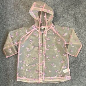 Hatley Girls’ Pink/Purple Butterflies Clear Swing Raincoat